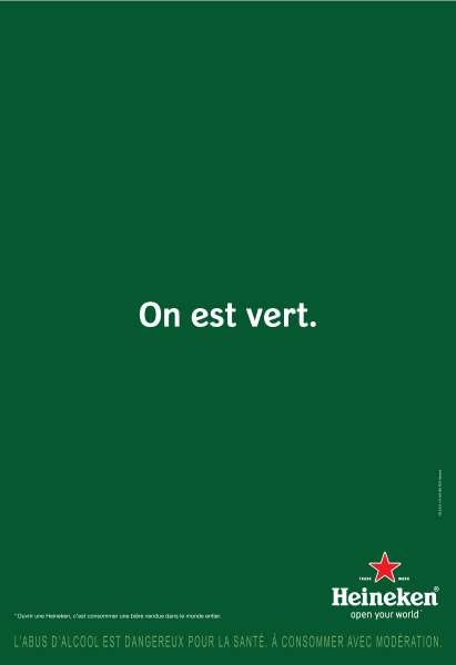 heineken on est vert
